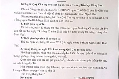 Lịch nghỉ Tết nguyên đán Bính Ngọ 2026